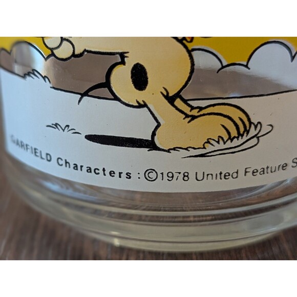 VTG 1978 McDonalds Garfield Glass Coffee Mug Its Not a Pretty Life Jim Davis - Picture 5 of 6